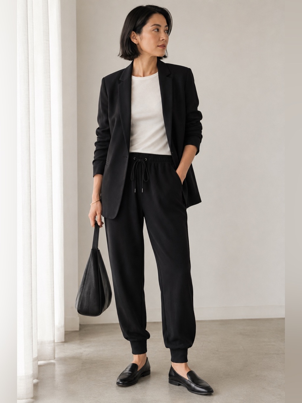 Wilfred Aritzia Black Dressy Jogger Pants Pull-On XS